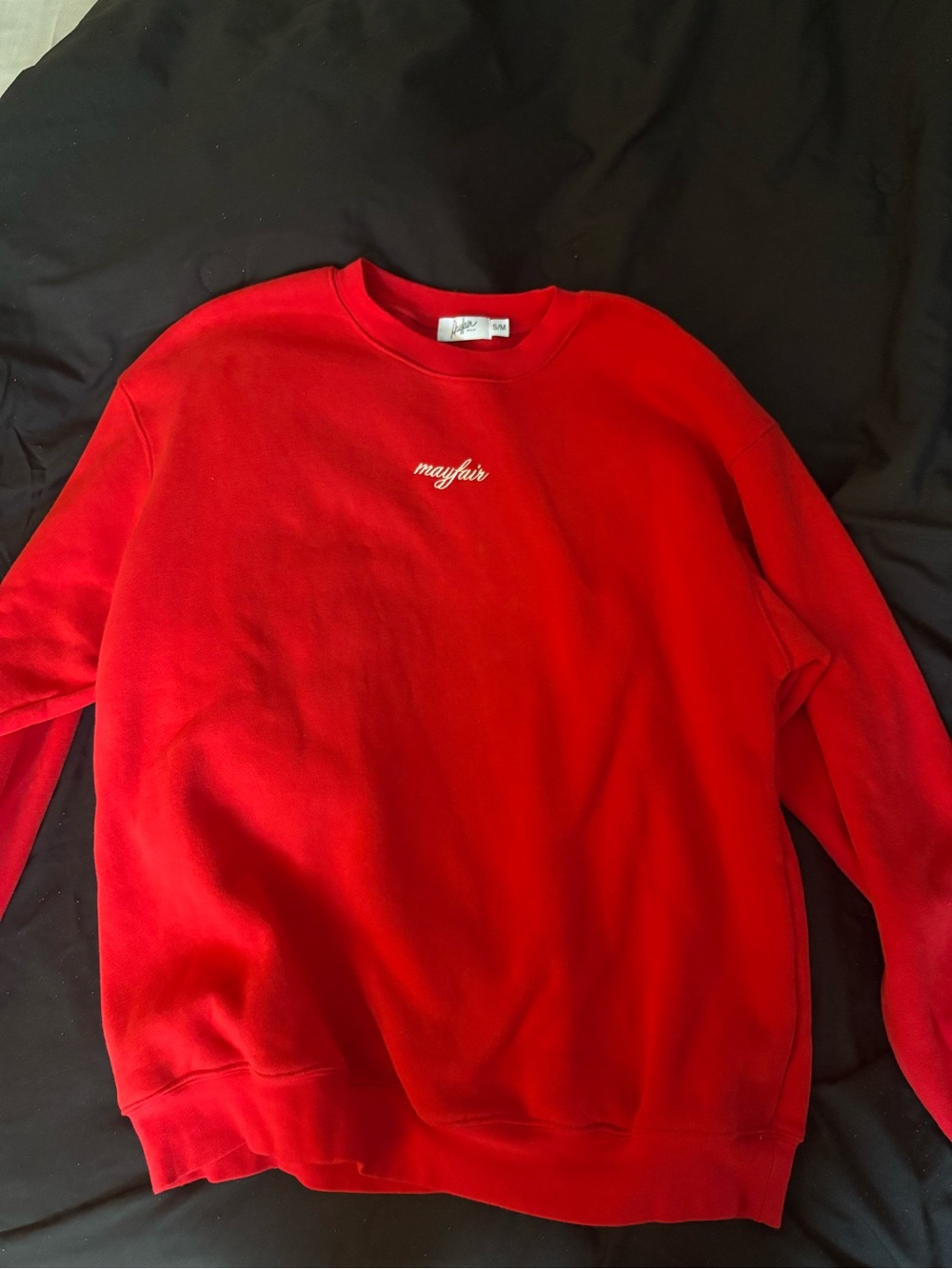 Mayfair Red Crewneck Sweatshirt - Women's Casual Pullover